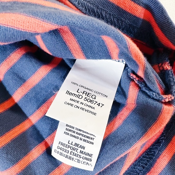 L.L. Bean Men T-Shirt Lot of 2 - Size Large - Striped - Picture 5 of 6
